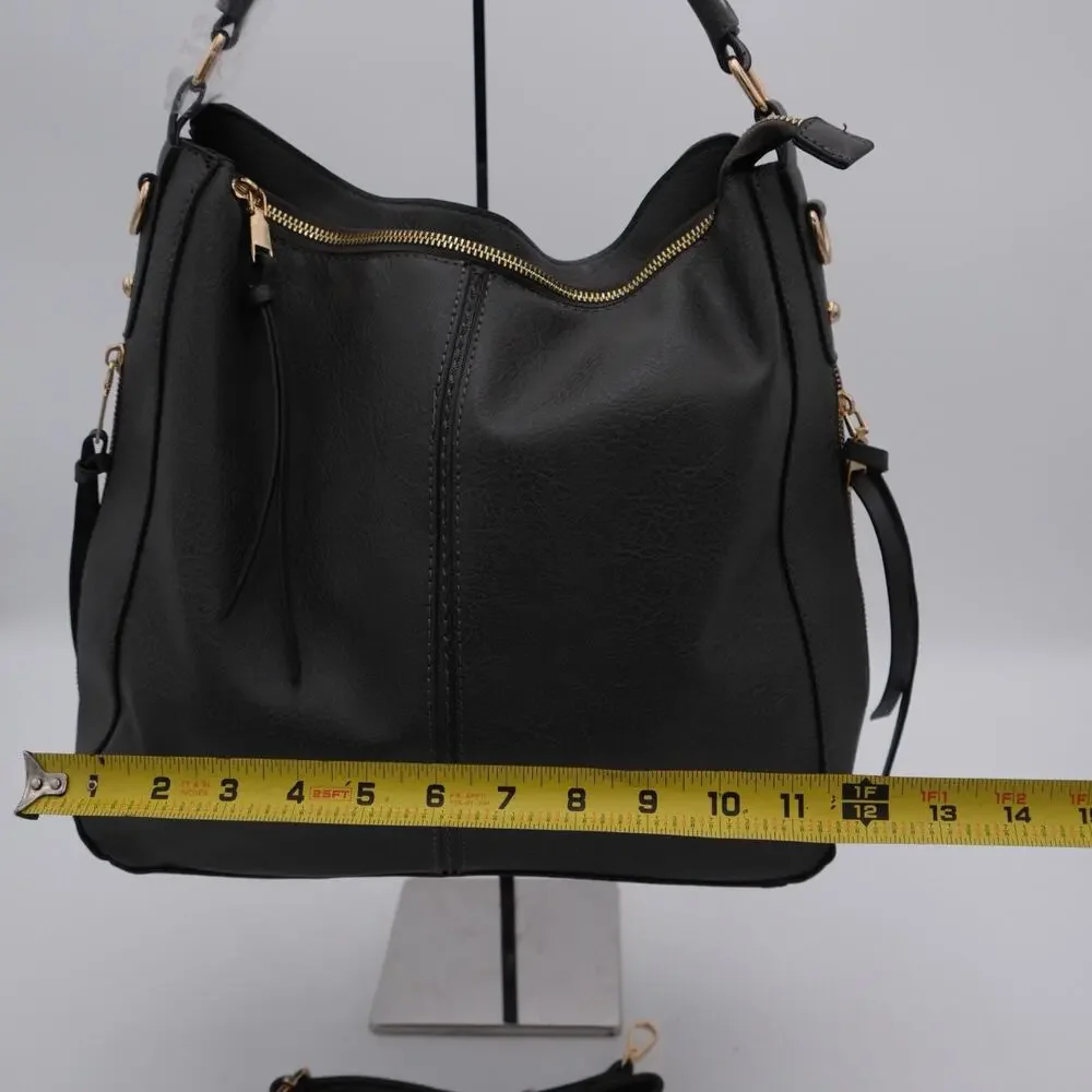 Gray FLO-MOTOR Shoulder/Crossbody Bag - Polyurethane Lots Of Compartments